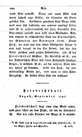 Friedrichshall. (Aug. Sept. 1797.)