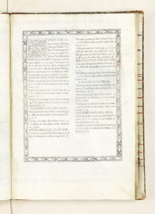 Quinta Asie Tabula continet Assyriam Susianam Medos Persidem Hyrcaniam, Parthiam, & carmania[m] desertam