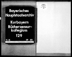 Bücherzensur in den drei oberpfälzischen Herzogtümern Neuburg, Sulzbach und Oberpfalz