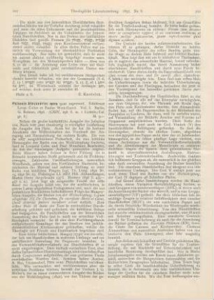 211-215 [Rezension] Cohn, Leopoldus (Ed.), Philonis Alexandrini opera quae supersunt. Vol. I