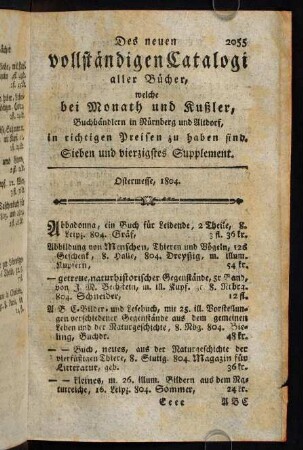 2055-3081, Ostermesse, 1804.