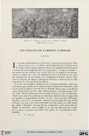 5. Pér. 4.1921: Les dessins de Lambert Lombard