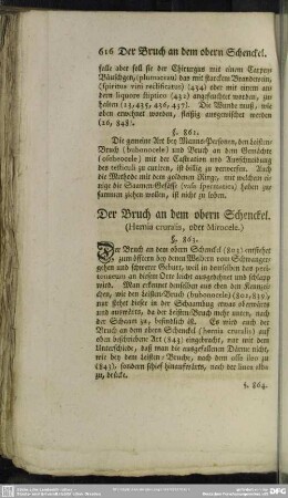 Der Bruch an dem obern Schenckel. (Hernia cruralis, oder Mirocele.)