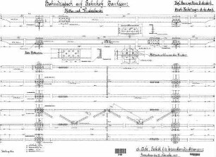 Saulgau: Empfangsgebäude Bahnsteigdach Pfetten und Windverband