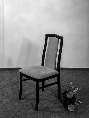 Stuhl mit gepolsterter Sitzfläche und Rückenlehne