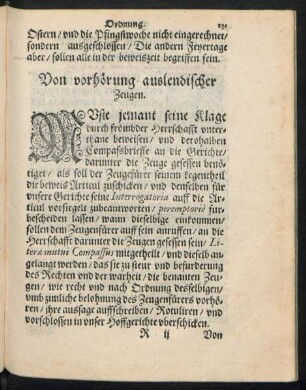 Von verhörung auslendischer Zeugen.