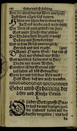 Gebet umb Erhaltung der Lehre und Kirche Gottes.