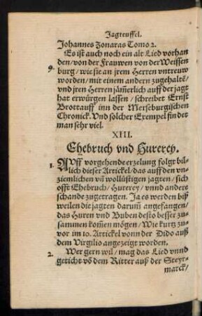 XIII. Ehebruch und Hurerey.