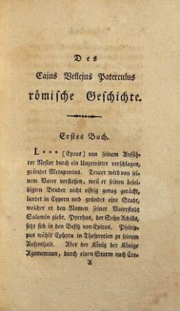 Des> Cajus Vellejus Paterkulus römische Geschichte
