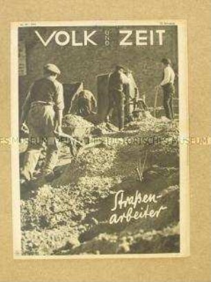 Sozialdemokratische Wochenzeitschrift "Volk und Zeit" überwiegend mit Kultur- und Unterhaltungsbeiträgen
