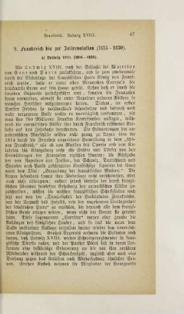 9. Frankreich bis zur Julirevolution (1815-1830)