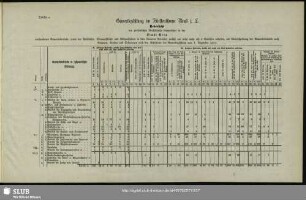 Tabelle a. Gewerbezählung im Fürstenthume Reuß j[üngerer]. L[inie].