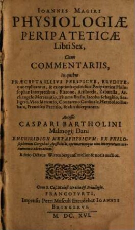 Physiologiae peripateticae libri 6