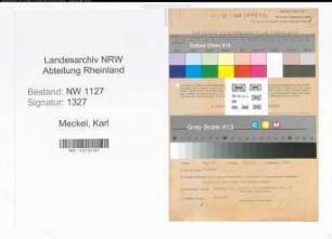 Entnazifizierung Karl Meckel , geb. 08.07.1892 (Architekt)