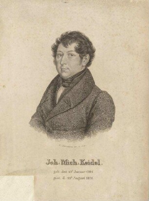 Johann Michael Keidel; geb. 25. Januar 1784; gest. 22. August 1831