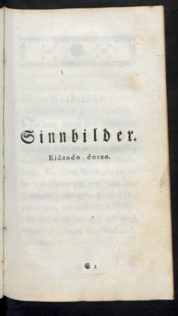 Sinnbilder. Ridendo doceo