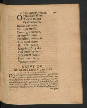 Caput XV. De Genealogia Christi Et Virgine Maria.