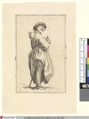 [A young Peasant; Ein junger Bauer in Rückansicht, nach rechts gedreht]