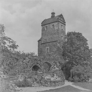 Stolpen : Stolpen. Burg Stolpen. Blick zum Seigerturm
