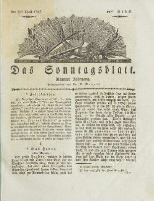 14, 1825: Stück