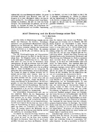 Adolf Diesterweg und die Kinderfürsorge seiner Zeit : (Fortsetzung)