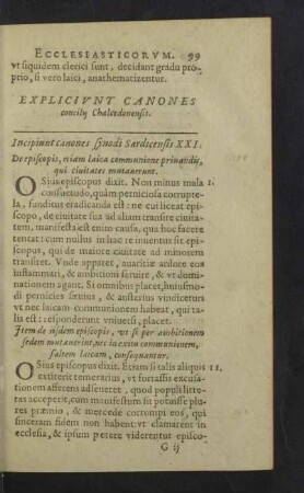 Tituli Canonum Concilij Serdicensis.