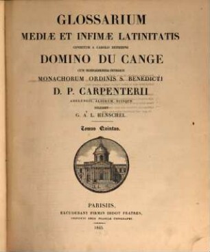 Glossarium mediae et infimae latinitatis, 5. [P - R]