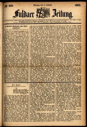 Ausgabe vom Montag, den 08. Oktober 1883.