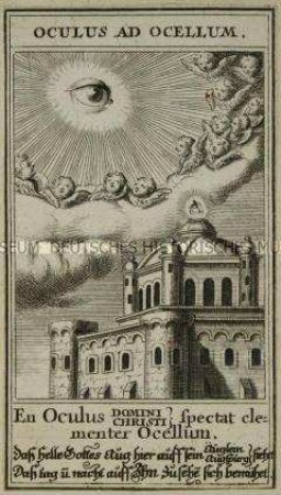 "Oculus ad Ocellum" - Albumblatt zum 200. Jahrestag der Augsburger Konfession (unten)