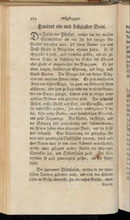 Hundert ein und sechzigster Brief. - Hundert und siebenzigster Brief.