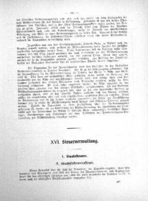XVI. Steuerverwaltung