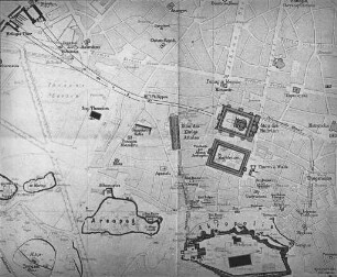 Athen, rekonstruierter Stadtplan des antiken Athen