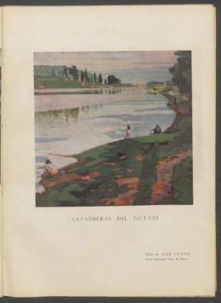 "Lavanderas del Tacuari" - [Ilustración] : Óleo de José Cuneo, Museo Municipal "Juan M. Blanes"