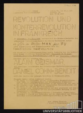 Revolution und Konterrevolution in Frankreich