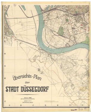 Übersichts-Plan der Stadt Düsseldorf