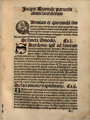 Manuale Parochialium Sacerdotum