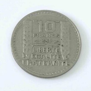 10 Francs - Münze Republik Frankreich