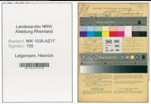 Entnazifizierung Heinrich Lelgemann , geb. 09.04.1902 (Schlosser)