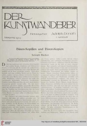 3/4: Dürer-Kopisten und Dürer-Kopien