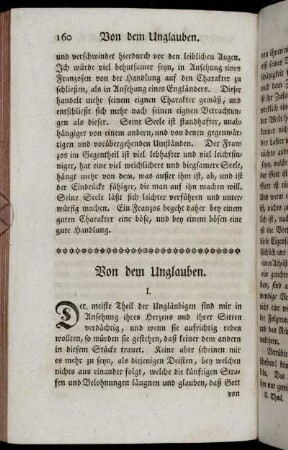 Von dem Unglauben.