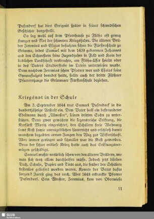 Kriegsnot in der Schule