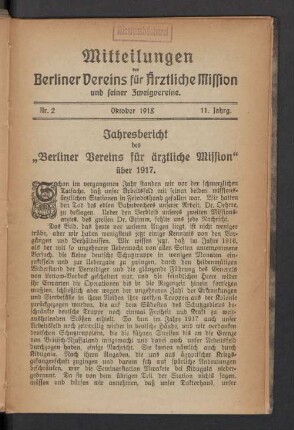 Nr. 2. Oktober 1918