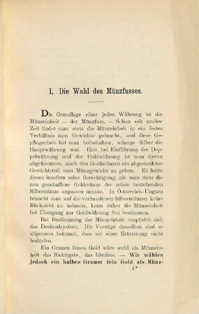 Entwurf zur Regulierung der Valuta in Österreich-Ungarn
