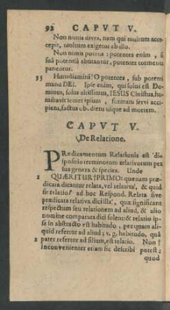 Caput V. De Relatione.