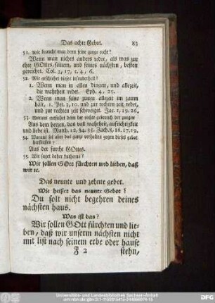 Das neunte und zehnte gebot.