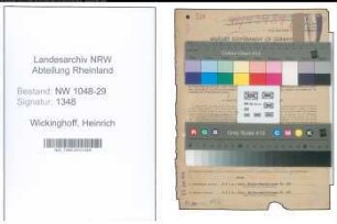 Entnazifizierung Heinrich Wickinghoff , geb. 28.02.1889 (Beamter)