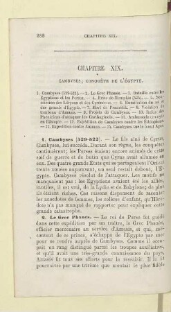 Chapitre XIX. Cambyses; conquête de l'Ègypte