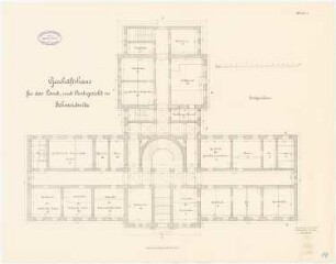Land- und Amtsgericht, Schweidnitz Geschäftshaus: Grundriss EG 1:100