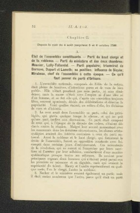 Chapitre II. Depuis la nuit du 4 août jusqu'aux 5 et 6 octobre 1789.