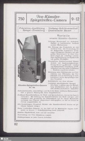 Ica-Künstler-Spiegelreflex-Camera